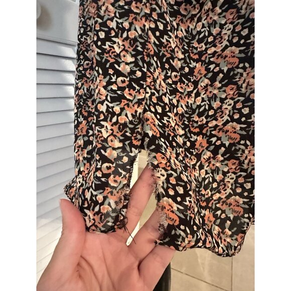 LC Lauren Conrad Women’s Top Sz XXL Floral Blouse Short Sleeve Pullover Boho - Picture 8 of 9